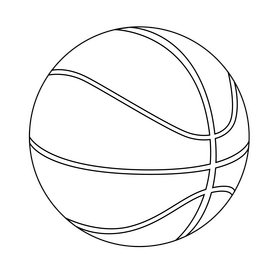 basketball black and white clipart