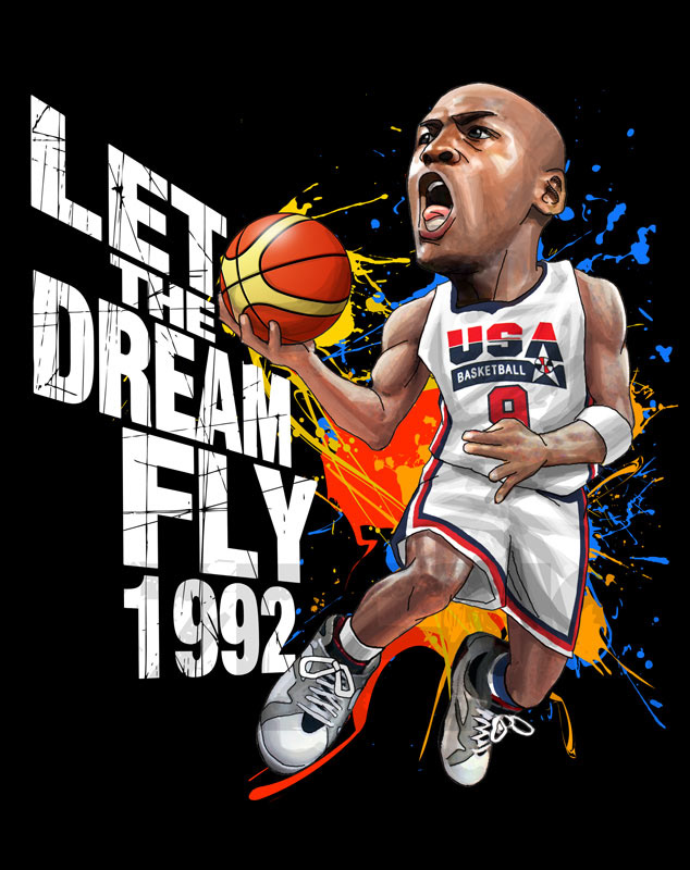 basketball caricature