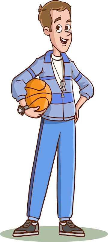 basketball coach clipart
