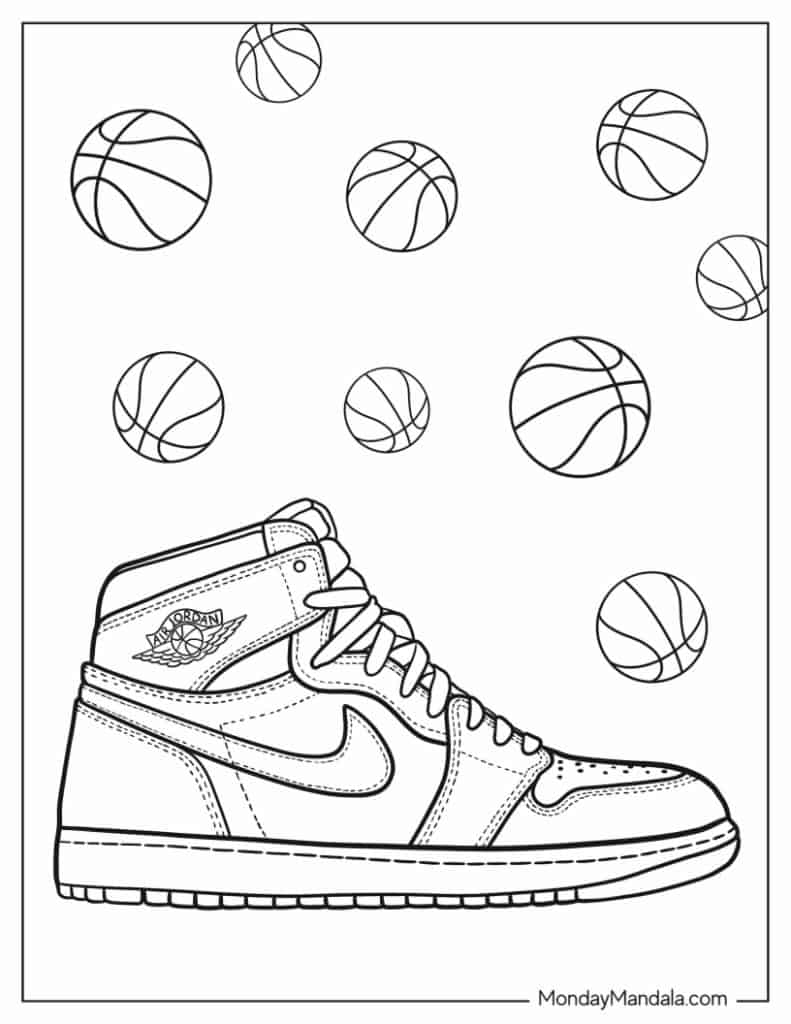 basketball coloring sheet