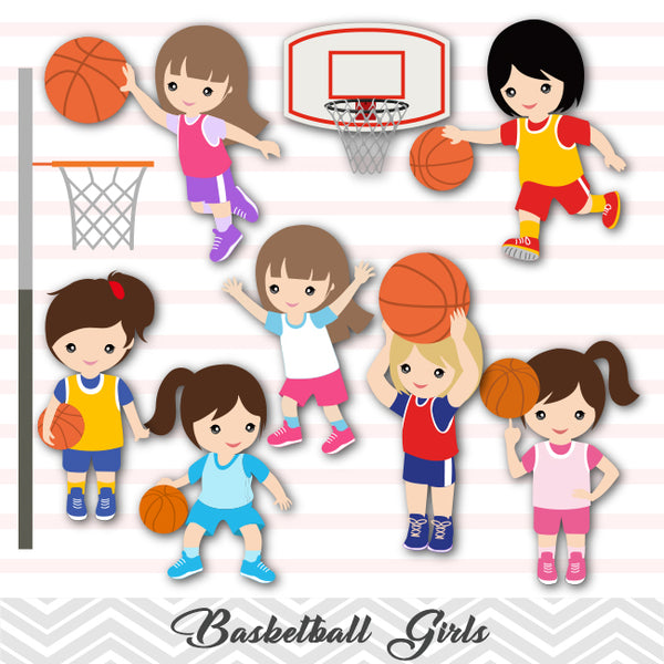 basketball girl cliparts