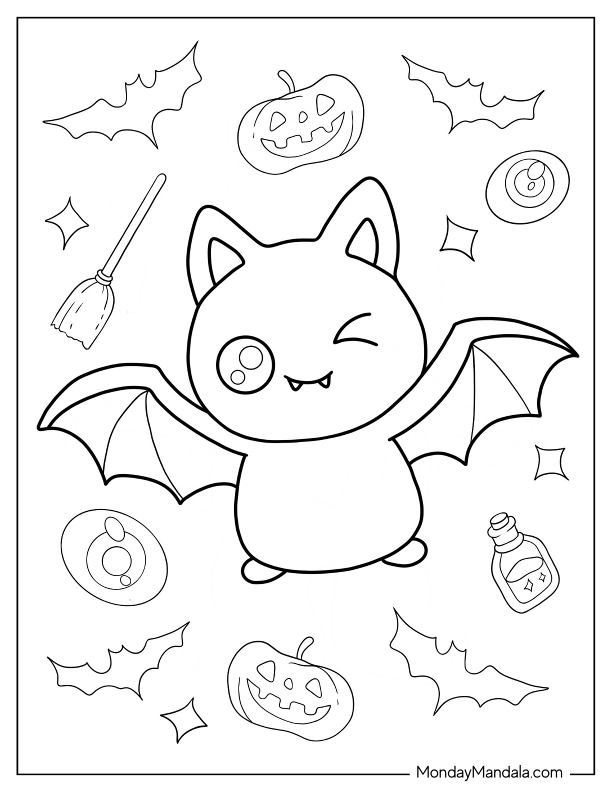 bat color pages