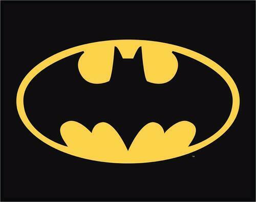 Batman Signal Logo Blech Metall Schild Superheld DC Comics schwarz gelb  Flederma