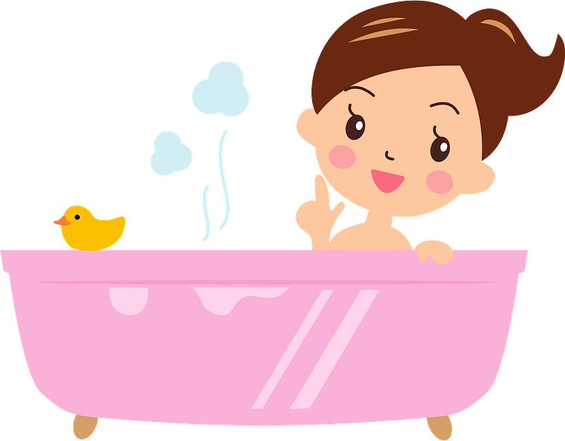 Woman is Bathing - Free vector clipart images on clipart library.com