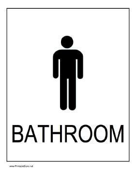 bathroom signs printable