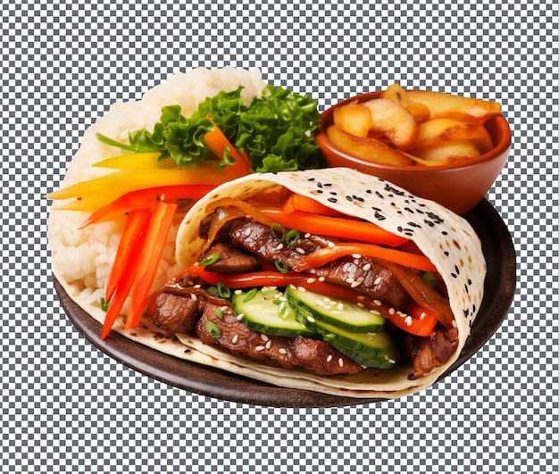 Premium PSD | Yummy and delicious Korean BBQ Tofu isolated on ...