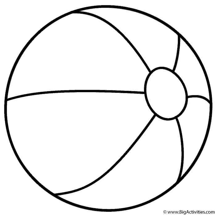 beach ball coloring page