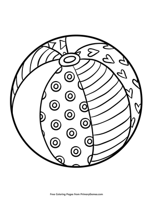 beach ball coloring page