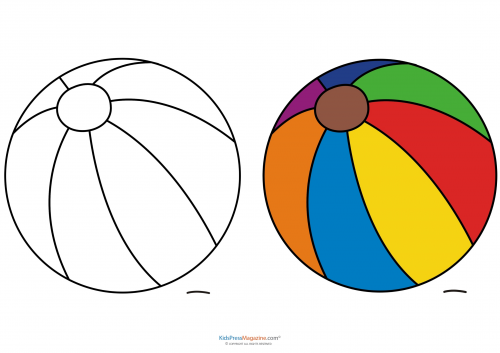 beach ball coloring page