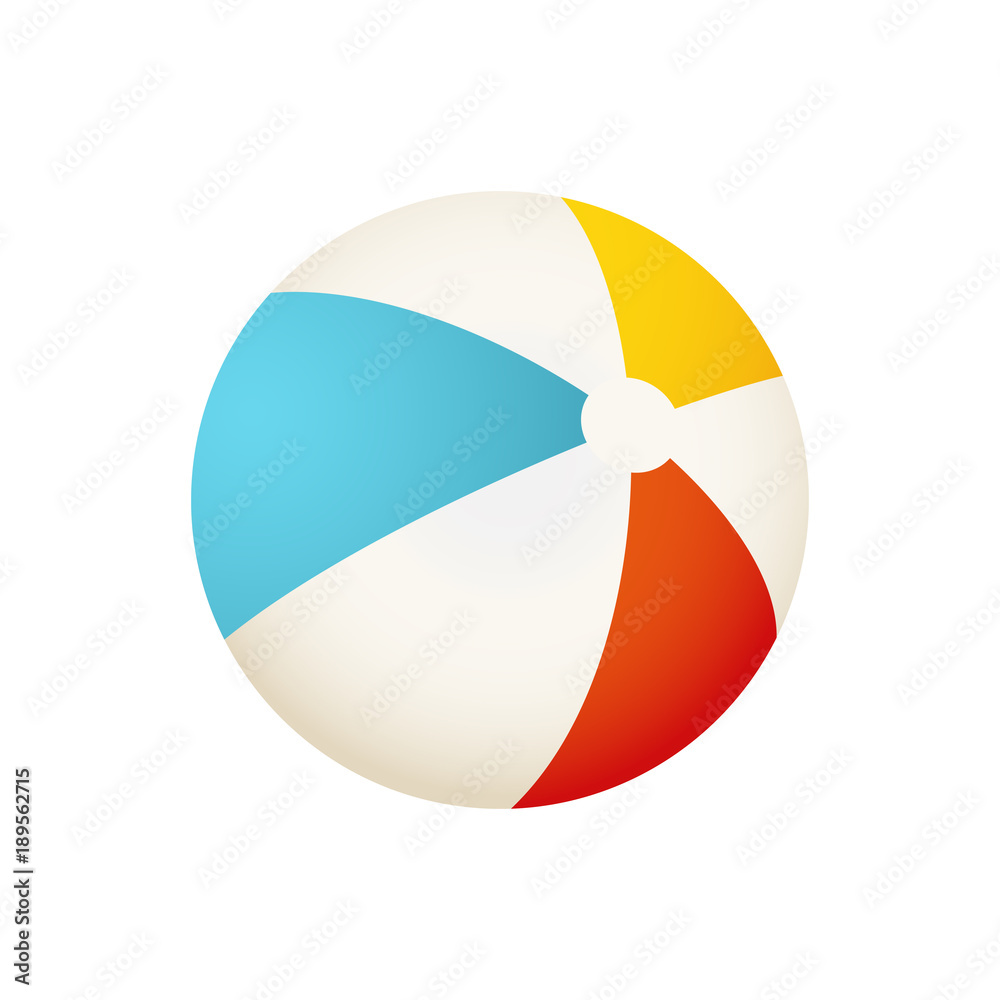 Colorful beach ball vector illustration, Vector_Vision Foto ...