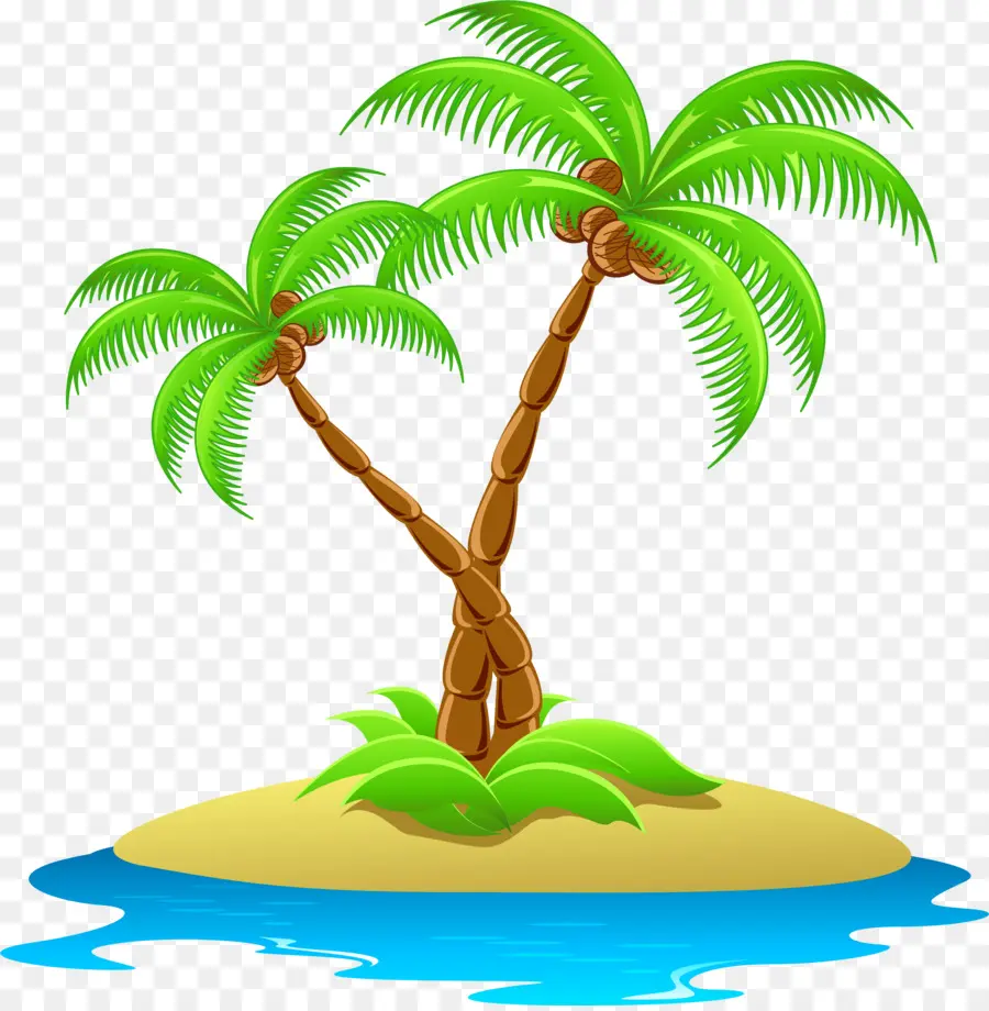 Palm Tree - Palm Tree on a Small Island - CleanPNG / KissPNG