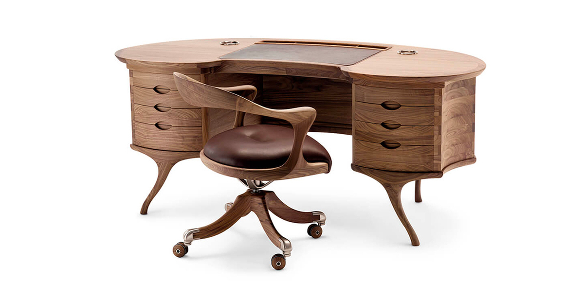 Bean luxury desk by Ceccotti Collezioni, design Roberto Lazzeroni