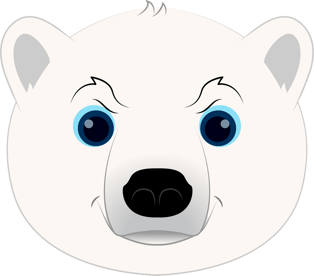 bear face clipart