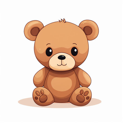Teddy Bear Clipart in Minimalist Art Style Illustration: 4K Vector ...