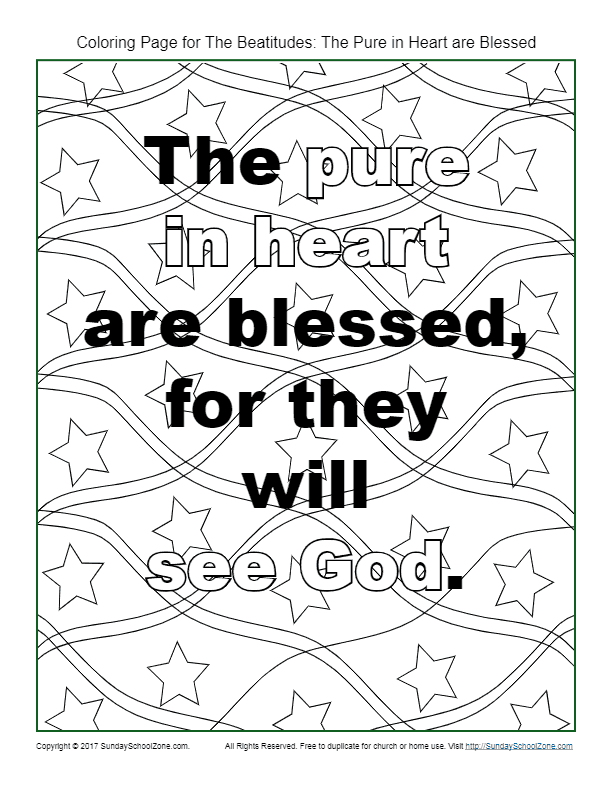 beatitudes coloring pages