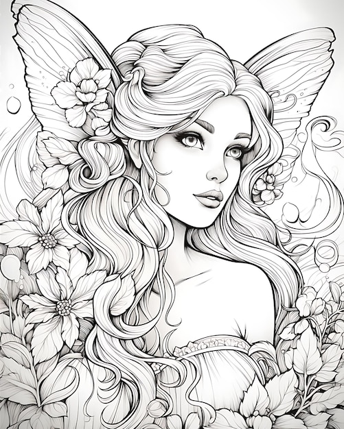 beautiful fairy coloring pages