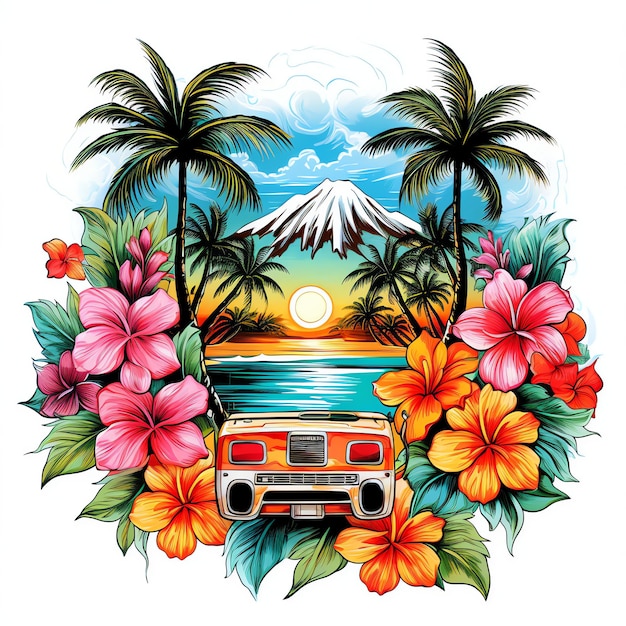 beautiful hawaiian cliparts