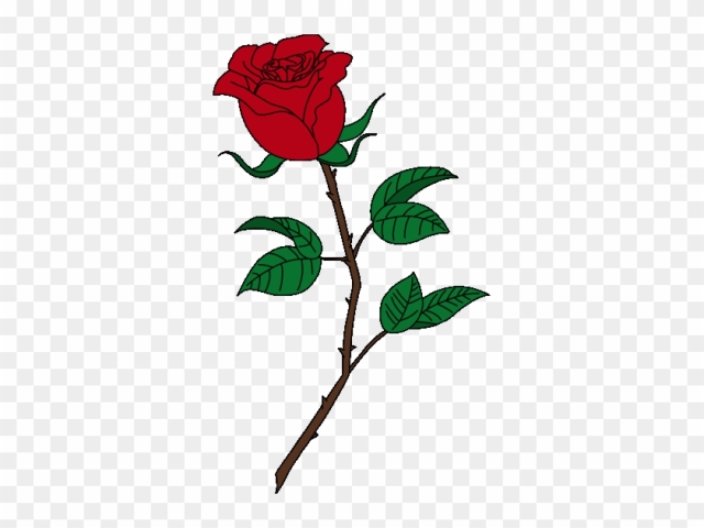 beauty and the beast rose clipart