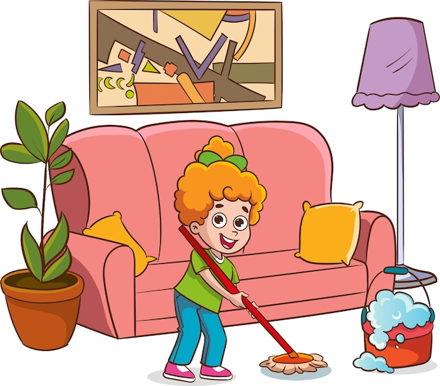 bedroom cleaning cliparts