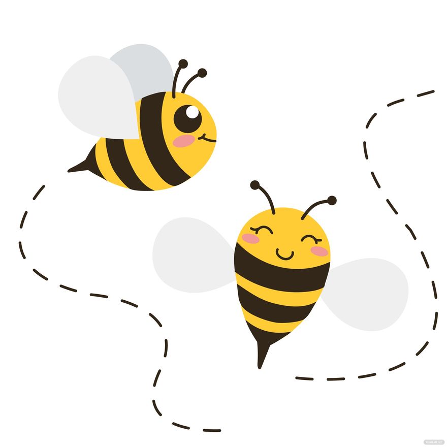Cartoon Bee Vector in Illustrator, SVG, JPG, EPS, PNG - Download ...