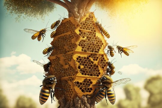 Bee Hive Tree Images – Browse 33,132 Stock Photos, Vectors, and ...