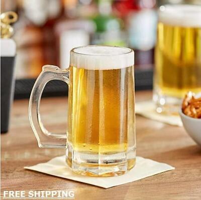 12/Case) 12 oz. Clear Beer Mug Commercial All Purpose Beer Glasses ...