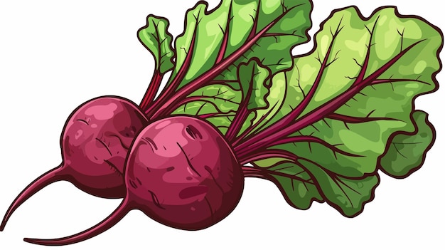 Colorful Beet Clipart Isolated Vector Illustration | Premium AI ...