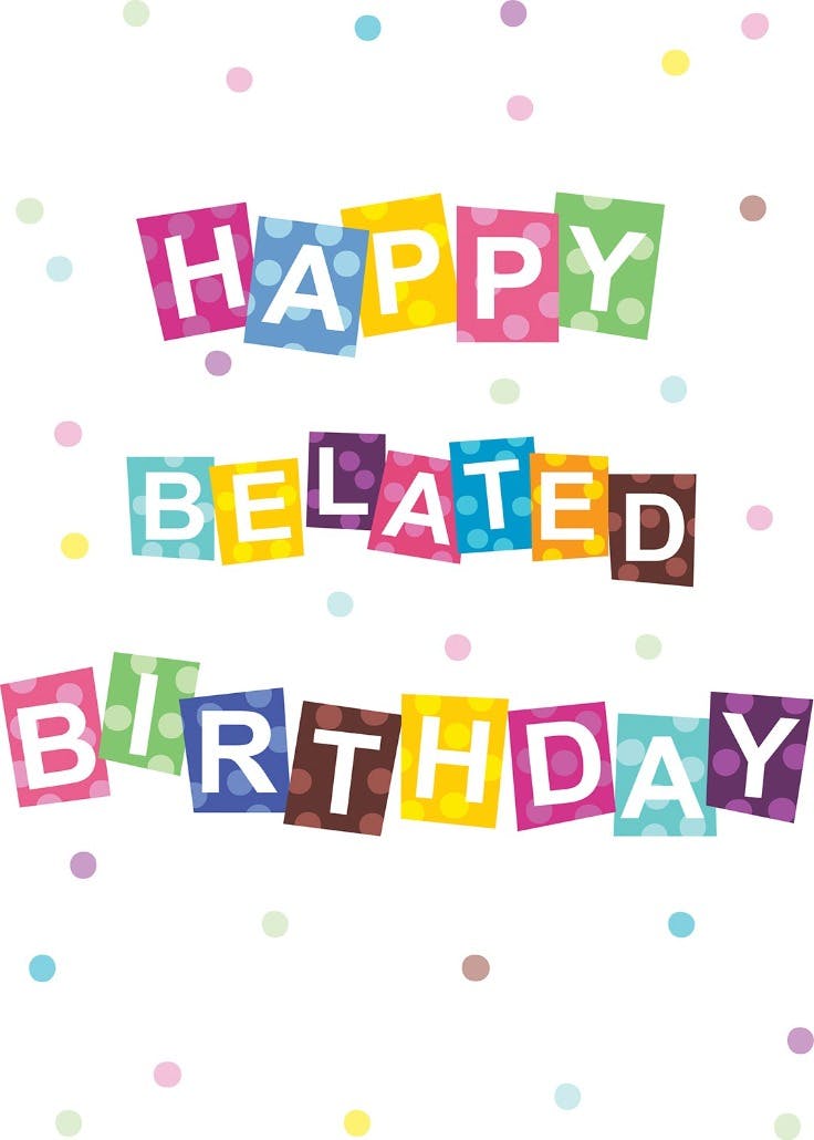 belated birthday clipart