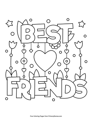 best friends coloring pages printable