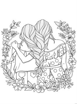 best friends coloring pages printable