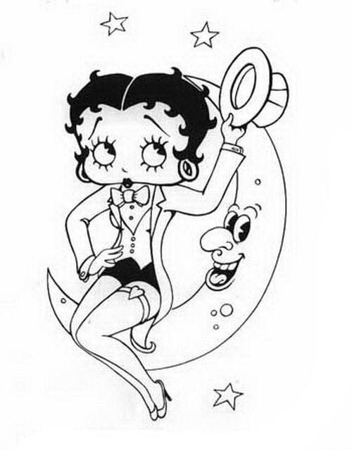 betty boop coloring pages