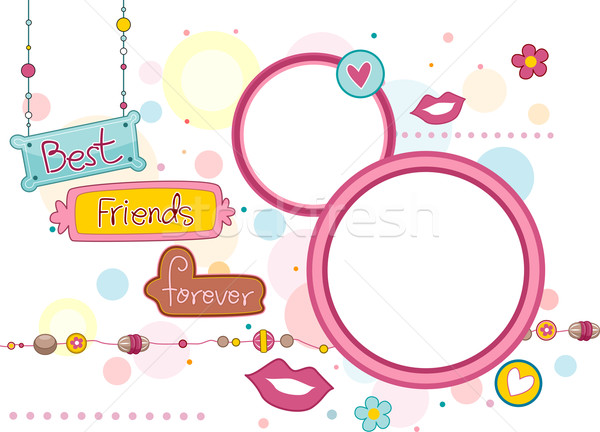 BFF Frame vector illustration © lenm (#748268) | Stockfresh