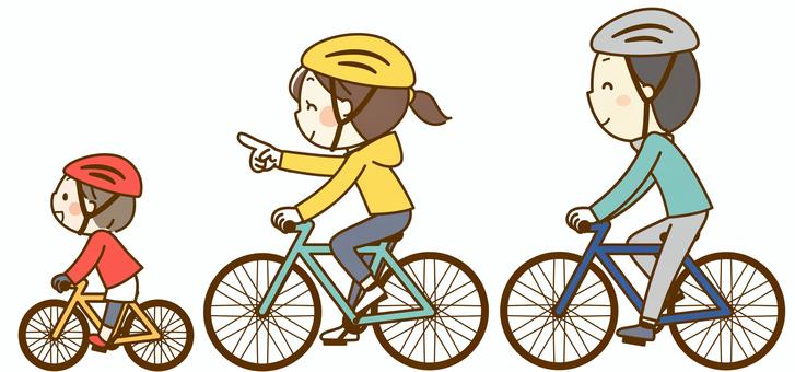 bicycle family cliparts