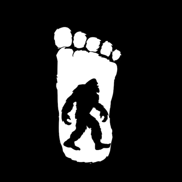 bigfoot footprint clipart