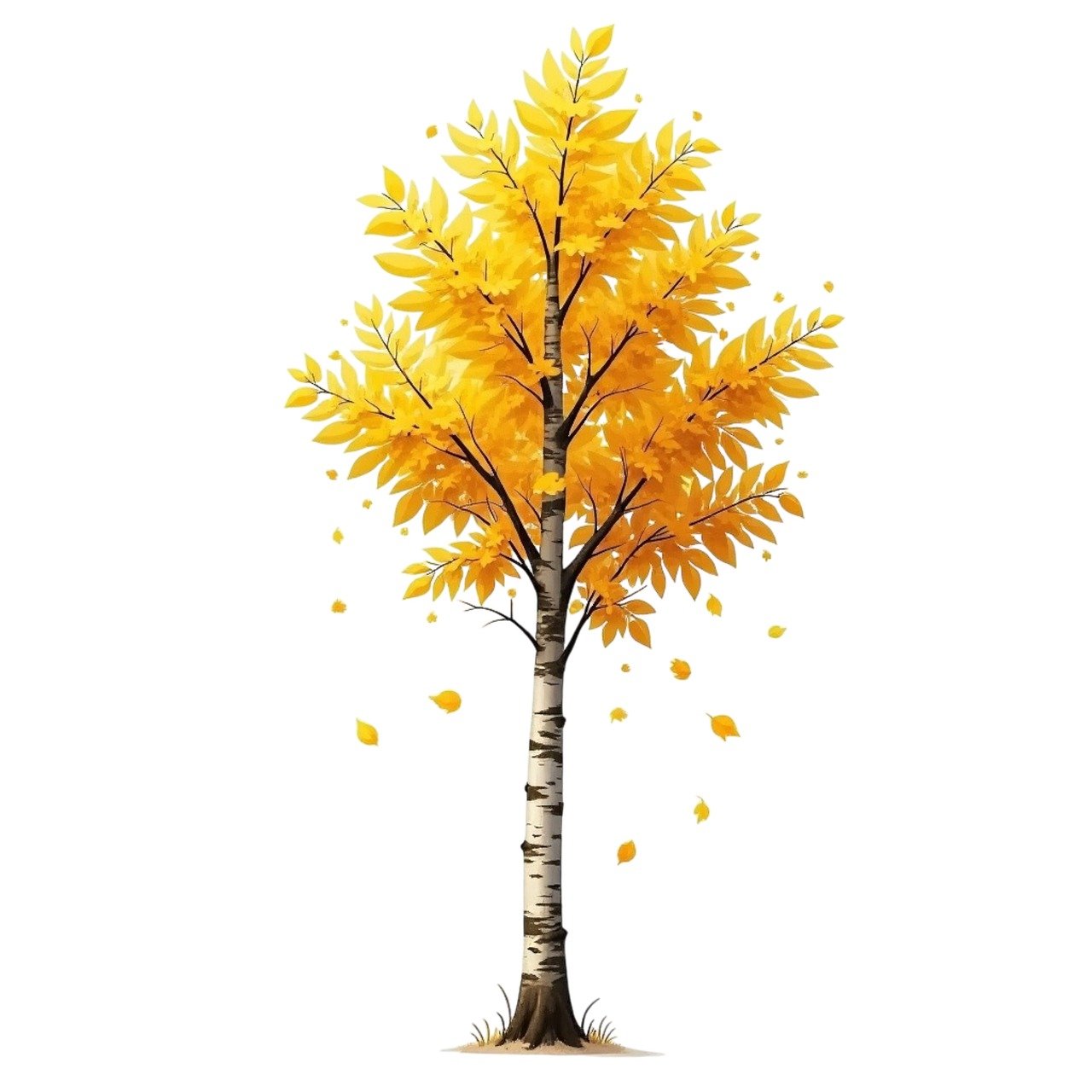 Download Birch Tree, Yellow Leaves, Autumn. Royalty-Free Stock ...