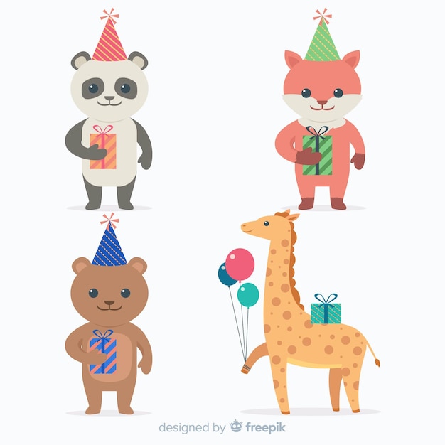 birthday animals cliparts 2024