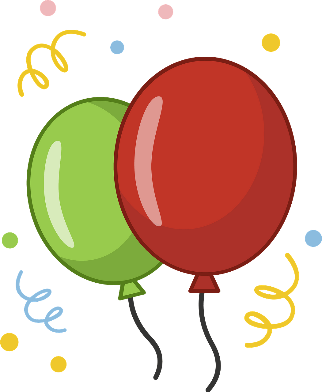 birthday balloons cliparts