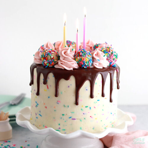 Double Funfetti Birthday Cake