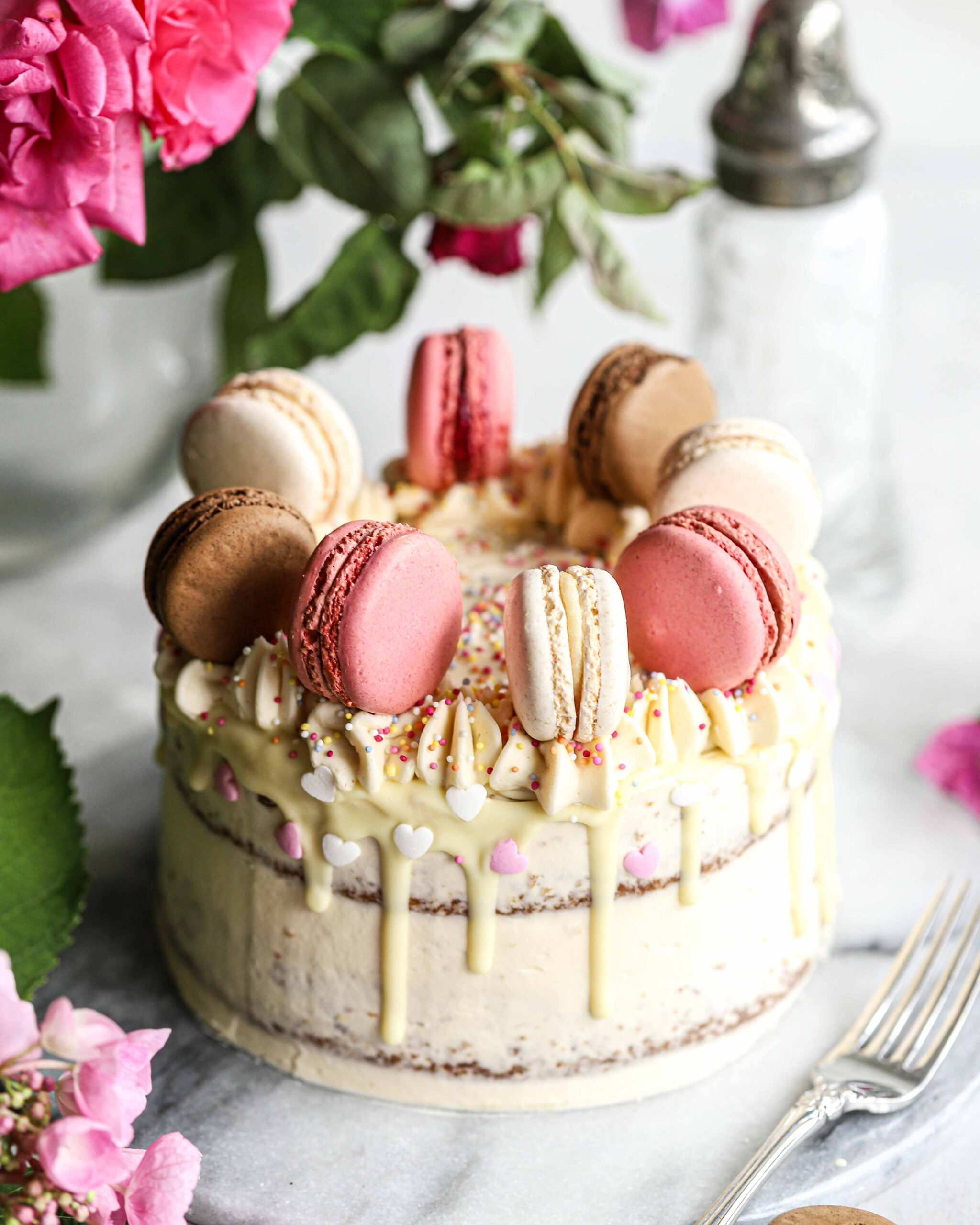Macaron birthday cake