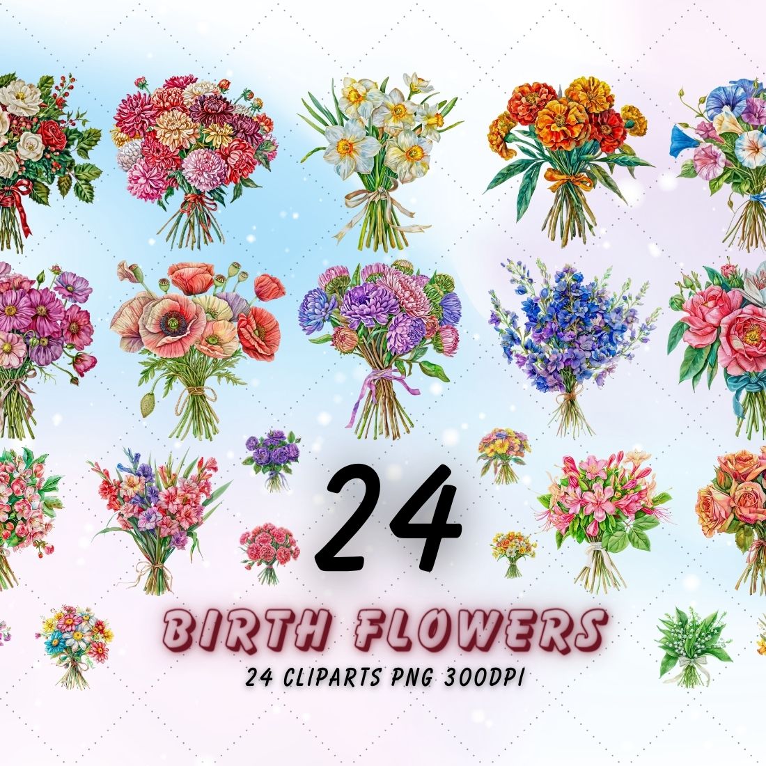 birthday cliparts flowers 2024