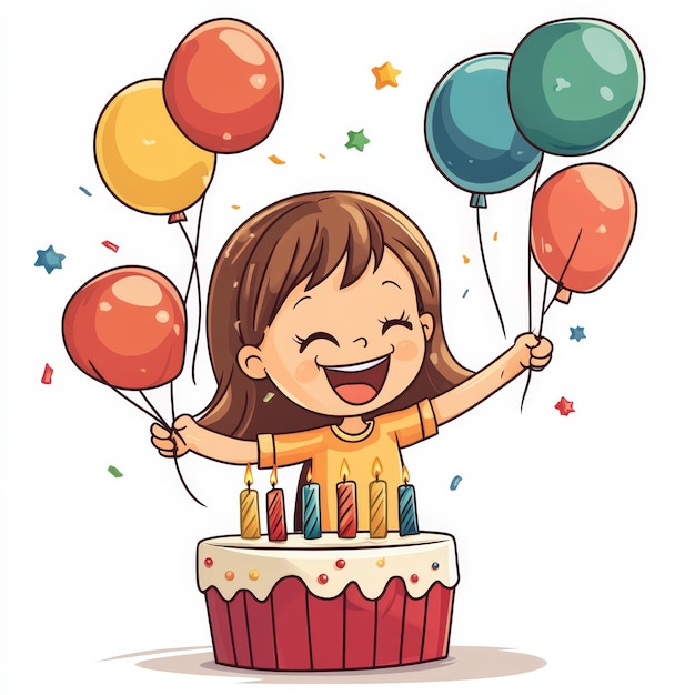 birthday girl clipart