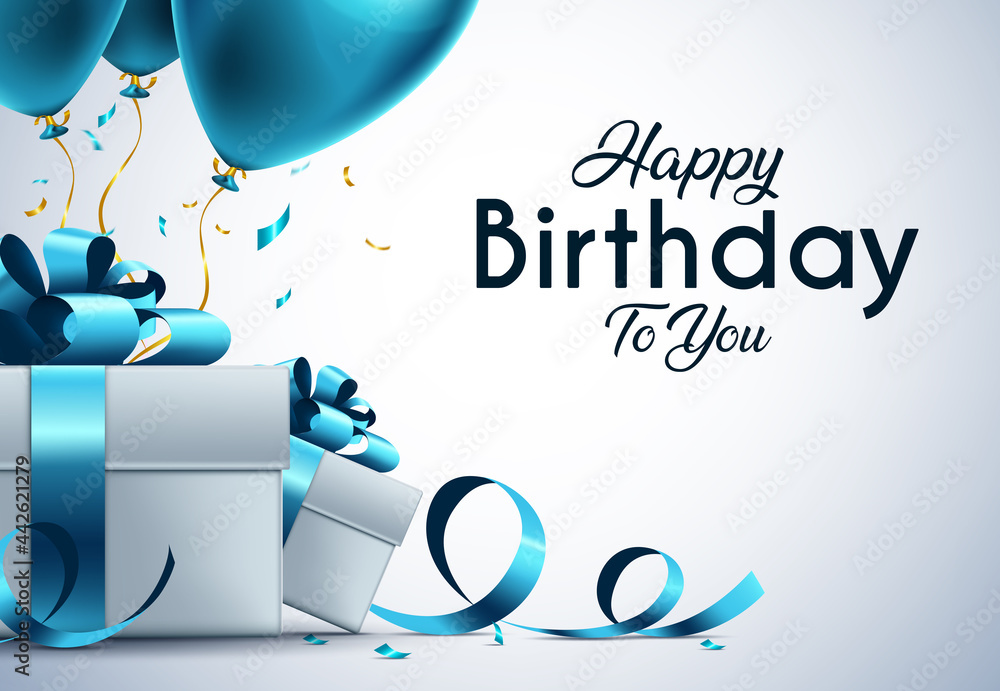 Poster, Wandbilder Birthday vector banner template, 40x26.7 cm