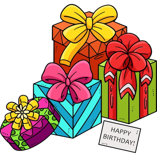 birthday presents clipart