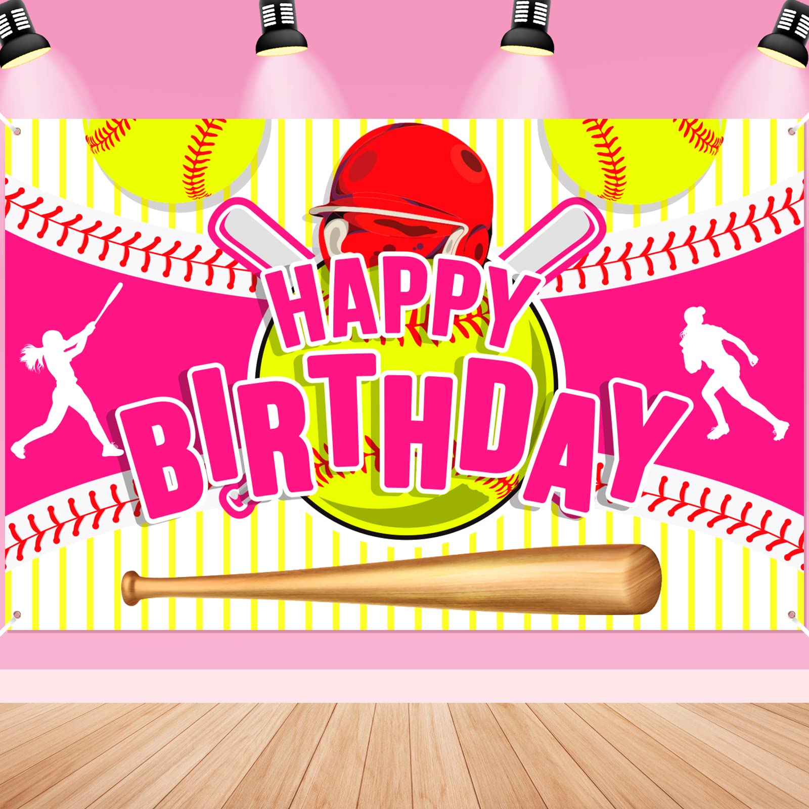 Amazon.com: Softball Party Decorations Softball Happy Birthday ...