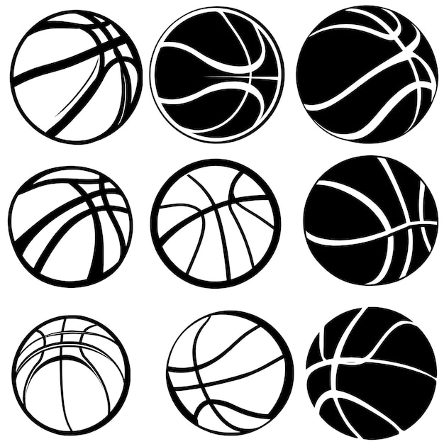 Basketball Black White Vectors &amp; Illustrations for Free Download ...
