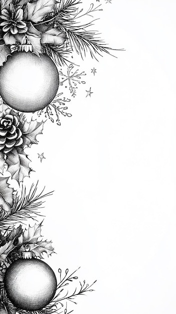 black and white christmas images