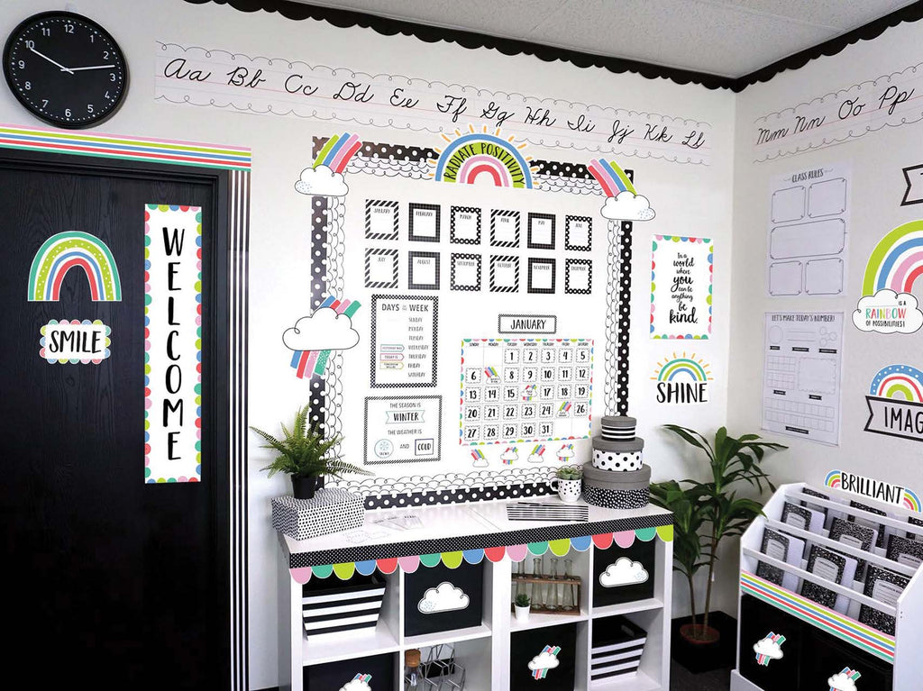 Polka Dots On Black EZ Border (Core Decor)