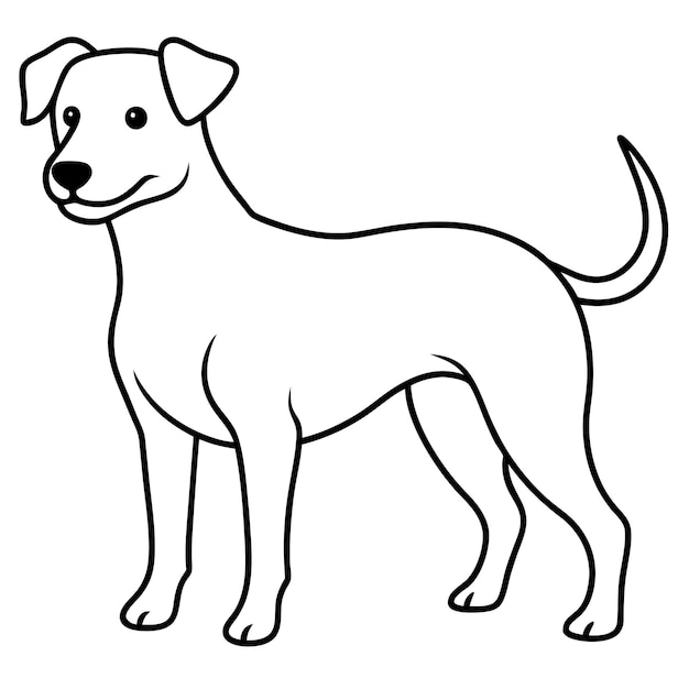 black and white dog clipart 2024