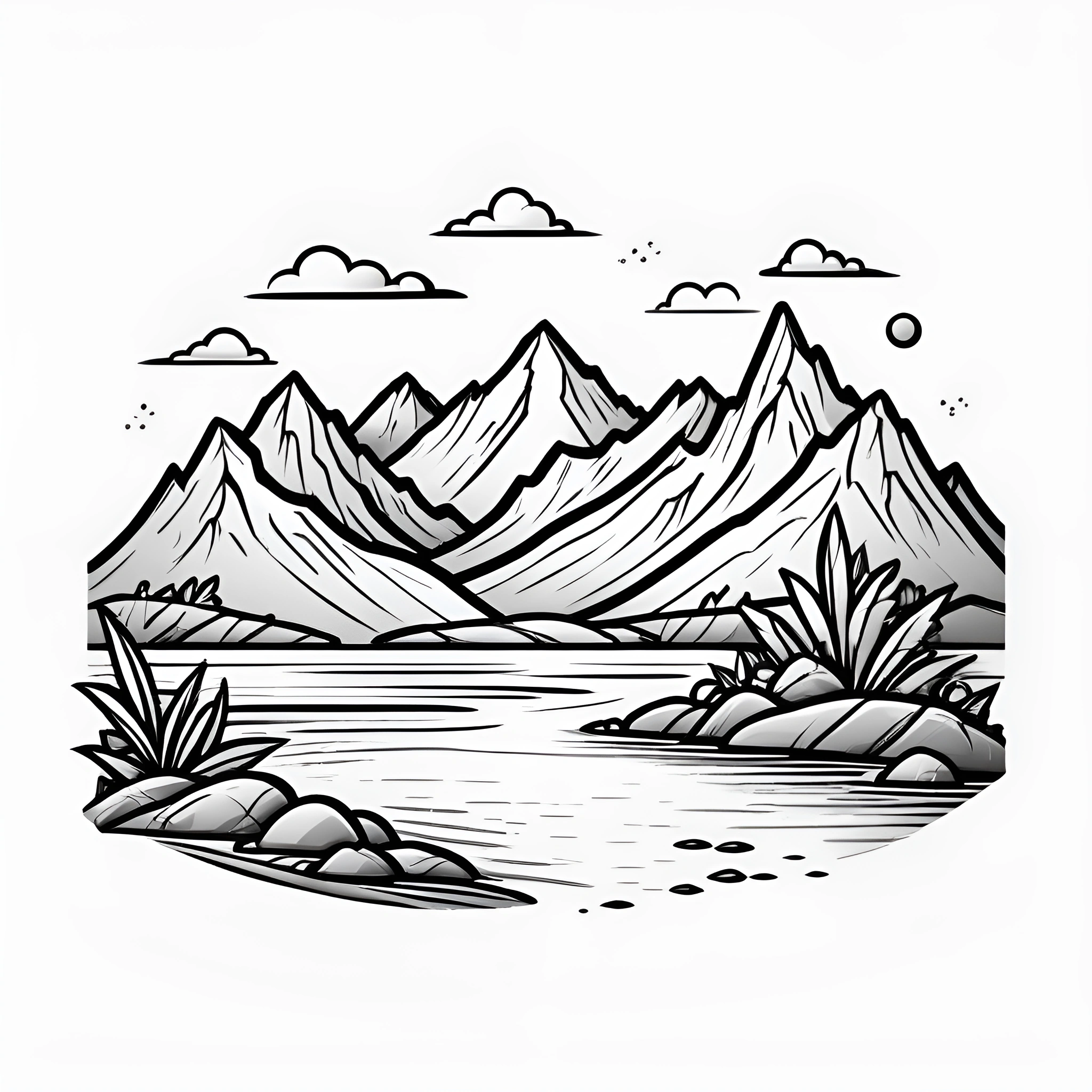 black and white drawings