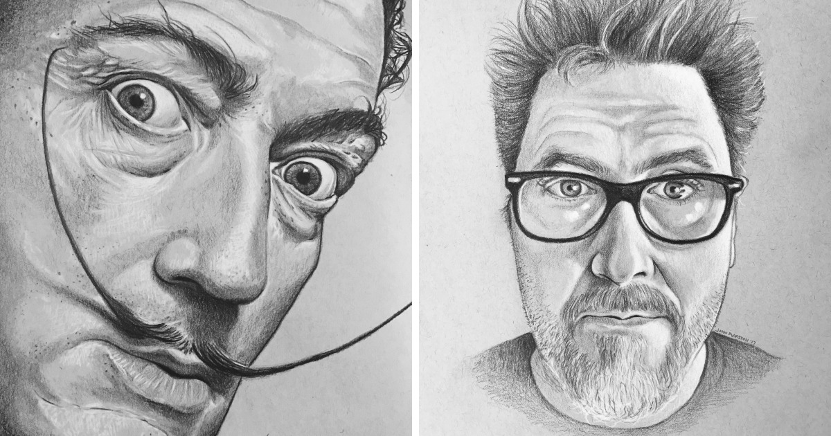 black and white drawings